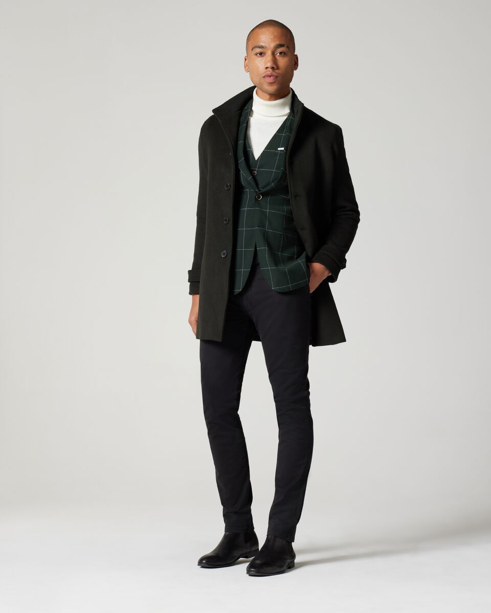 5 Button Check Tailored Vest